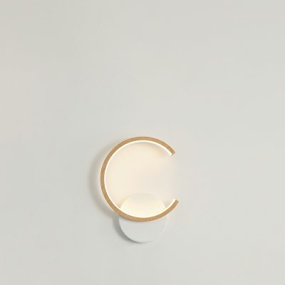 1 Light Vanity Light Nordic Style Circle Shape Metal Wall Mounted Lamps