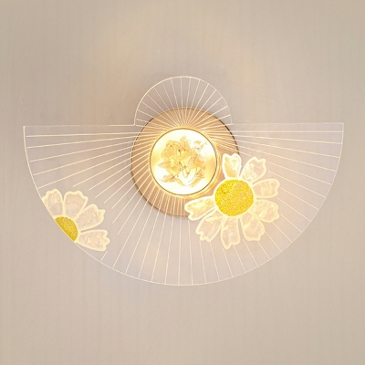 1 Light Wall Lighting Ideas Minimalist Style Geometric Shape Metal Sconce Lights