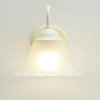American Retro Wall Lamp Country Style Frosted Glass Wall Lamp for Bedroom