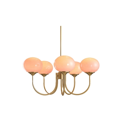 French Romantic Chandelier Creative Ball Glass Chandelier for Living Room