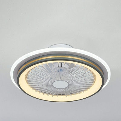 Nordic Minimalist Fan Light Creative LED Ceiling Mounted Fan Light for Bedroom