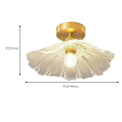 1 Light Flush Light Fixtures Trditional Style Cone Shape Metal Ceiling Mounted Lights