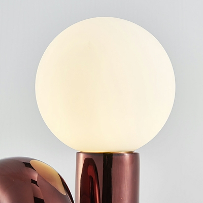 1 Light Nightstand Lights Contemporary Style Globe Shape Glass Night Table Light