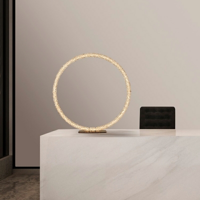 1 Light Nightstand Lights Minimalistic Style Geometric Shape Metal Night Table Light