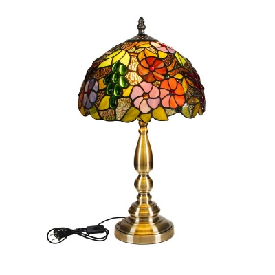 American Retro Table Lamp Creative Stained Glass Table Lamp for Bedroom