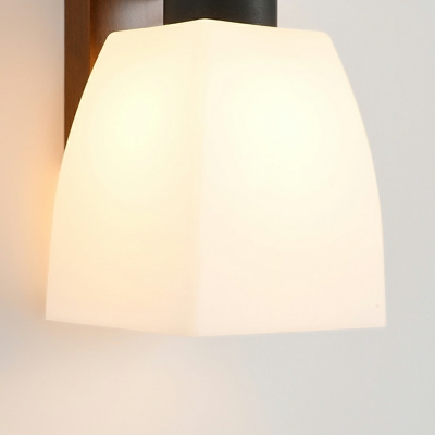 Japanese Wood Art Vanity Lamp Modern Minimalist Wall Lamp for Bathroom
