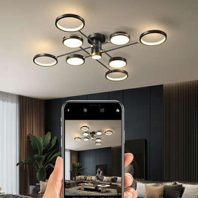 Modern Metal Flushmount Ceiling Light Simple LED Ceiling Light for Living Room