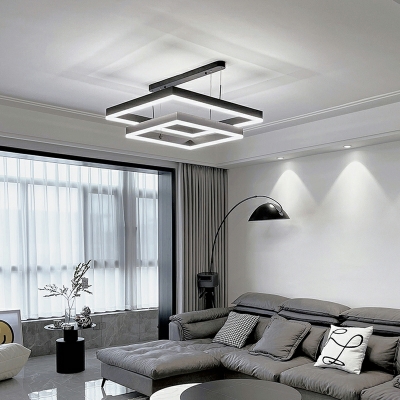 Nordic LED Pendant Light Modern Creative Square Pendant Light for Living Room