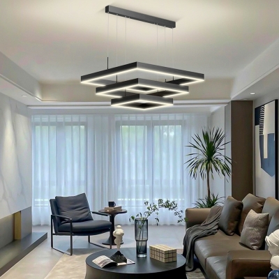 Nordic Light Luxury Chandelier Creative LED Multi Layer Chandelier for Living Room