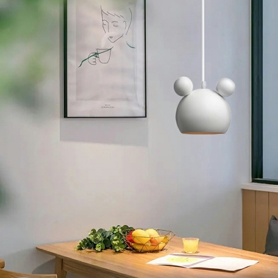 Nordic Simple Macaron Pendant Creative Panda Hanging Lamp for Children's Room