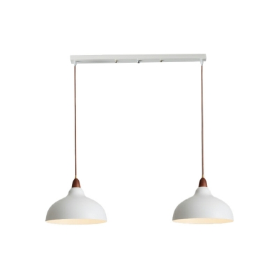 Nordic Simple White Single Pendant Creative Metal Hanging Lamp for Dining Room