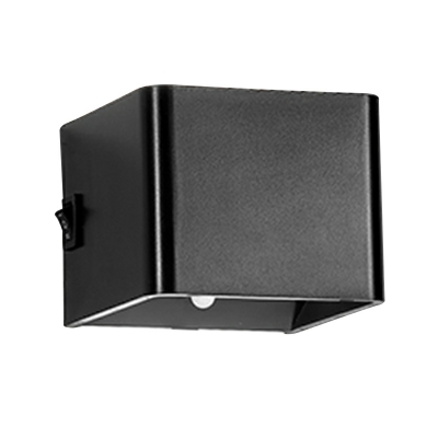 Square Sconce Lights Black Industrial Style Wall Sconce for Living Room