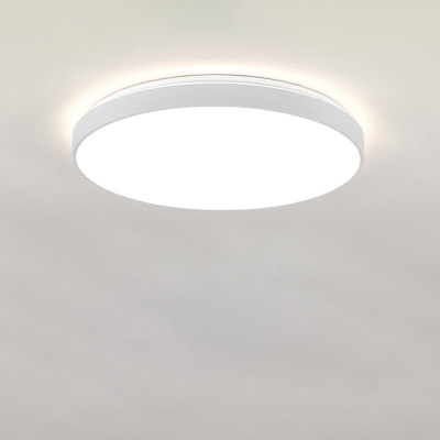 1 Light Ceiling Lamp Contemporary Style Round Shape Metal Flush Chandelier Lighting