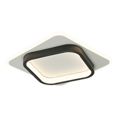 1 Light Flush Lamp Fixtures Minimalist Style Geometric Shape Metal Ceiling Mounted Light