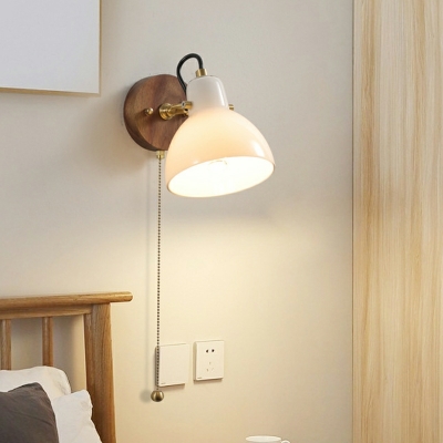 1 Light Wall Lighting Ideas Nordic Style Dome Shape Metal Sconce Lights
