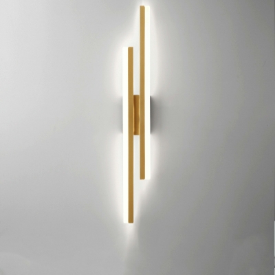 2 Light Wall Lighting Ideas Minimalist Style Linear Shape Metal Sconce Light
