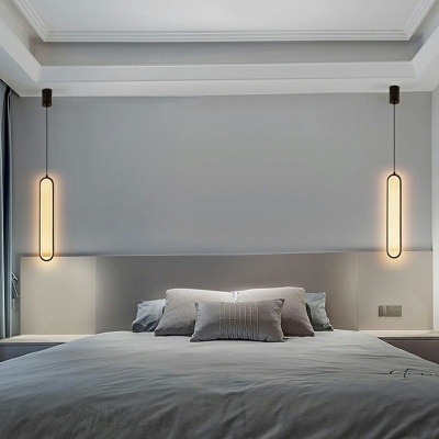 Modern Minimalist Line Hanging Lamp Creative LED Hanging Lamp for Bedroom