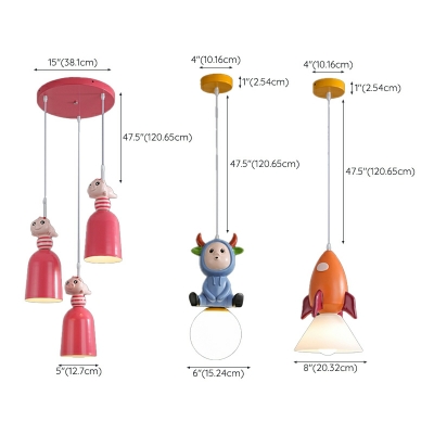 Nordic Cartoon Hanging Lamp Creative Personality Hanging Lamp for Children's Room