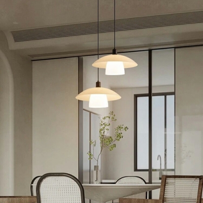 Nordic Simple Single Pendant Medieval Style Glass Hanging Lamp for Dining Room