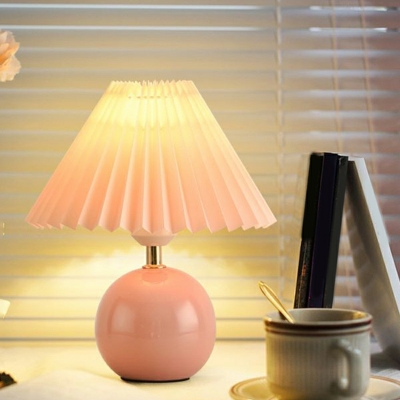 1 Light Bedside Lamps Contemporary Style Cone Shape Metal Night Table Lamp