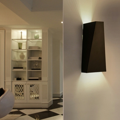 1 Light Wall Mounted Lighting Minimalism Style Geometric Shape Metal Sconce Lights