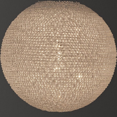 8 Light Pendant Light Fixtures Minimalist Style Globe Shape Crystal Hanging Ceiling Lights