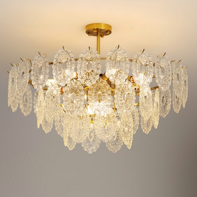 Glass Hanging Lamps Traditional Style Ceiling Pendant Light for Living Room