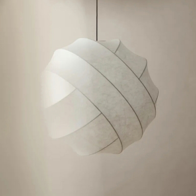 Japanese Style Creative Hanging Lamp Simple White Silk Hanging Lamp