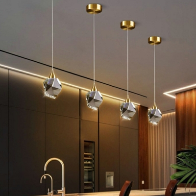 Modern Light Luxury Crystal Pendant Creative Full Copper Irregular Hanging Lamp