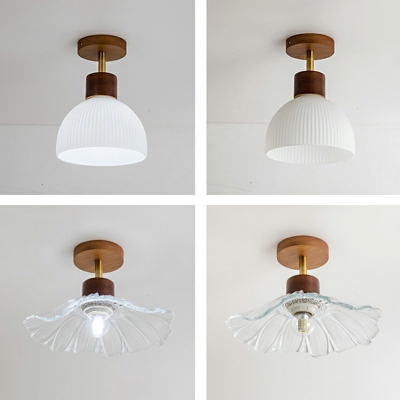 1 Light Ceiling Lamp Contemporary Style Geometric Shape Metal Flush Mount Chandelier