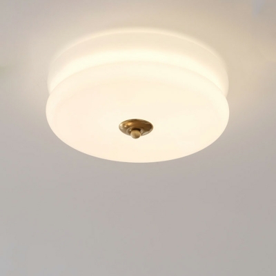 1 Light Ceiling Lamp Modern Style Geometric Shape Glass Flush Mount Chandelier Lighting