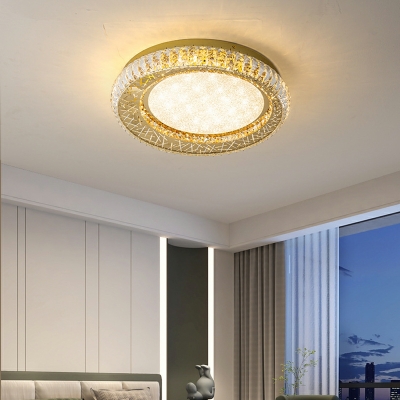 1 Light Close To Ceiling Fixtures Nordic Style Round Shape Metal Flushmount Lighting