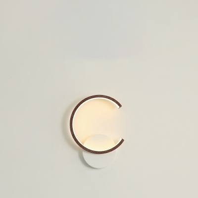 1 Light Vanity Light Nordic Style Circle Shape Metal Wall Mounted Lamps