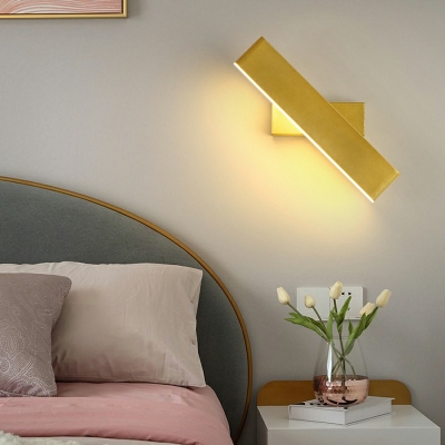 1 Light Wall Lighting Ideas Modern Style Rectangle Shape Metal Sconce Lights