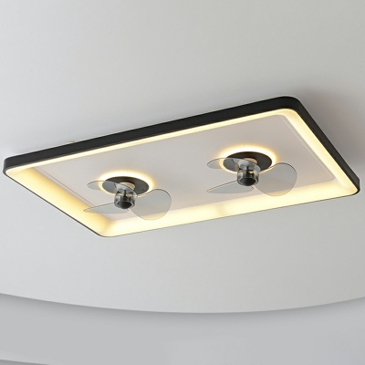Acrylic Flush Fan Light Fixtures Contemporary Style Flush Fan Light for Bedroom