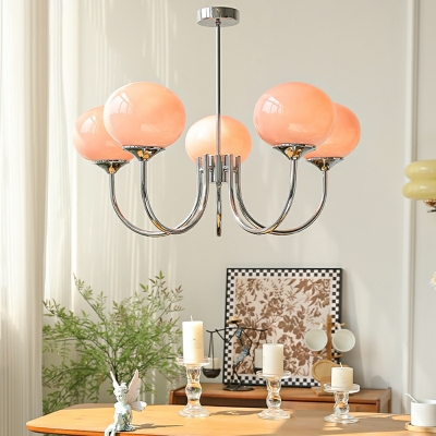 French Retro Chandelier Medieval Creative Glass Chandelier for Dining Room