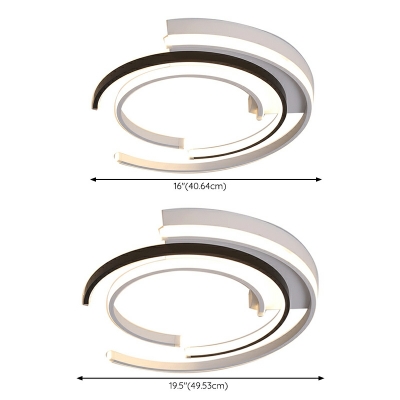 Modern Creative Round Ceiling Light Fixture Simple LED Ceiling Light for Bedroom