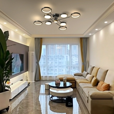Modern Metal Flushmount Ceiling Light Simple LED Ceiling Light for Living Room