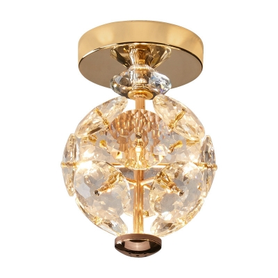 1 Light Close To Ceiling Fixtures Nordic Style Globe Shape Metal Flushmount Lighting