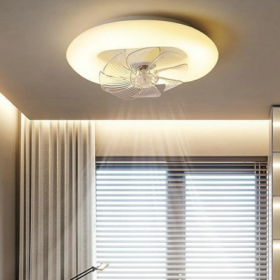 Led Flush Fan Light Kid's Room Style Acrylic Flush Mount Ceiling Light for Living Room