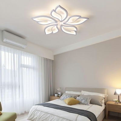 Nordic Simple LED Ceiling Light Fixture Creative Petal Shape Ceiling Lamp for Living Room
