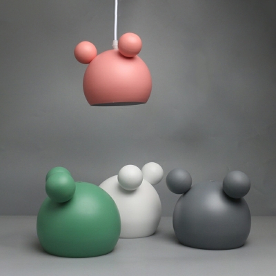Nordic Simple Macaron Pendant Creative Panda Hanging Lamp for Children's Room