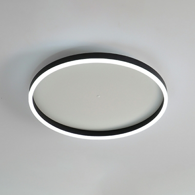 1 Light Ceiling Lamp Contemporary Style Round Shape Metal Flush Mount Fixture