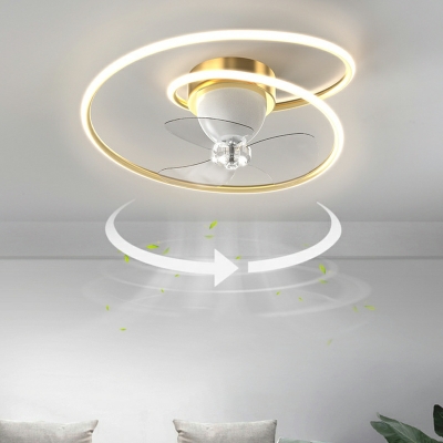 Flush Ceiling Light Kid's Room Style Acrylic Flush Fan Light for Bedroom