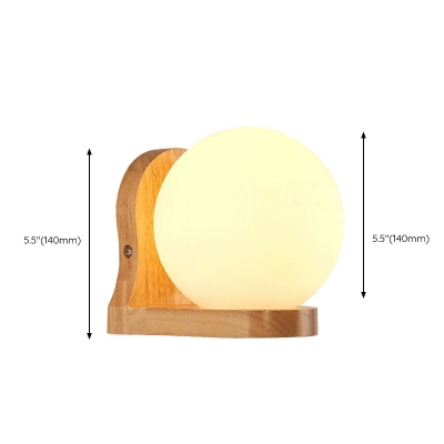 Globe Wall Mounted Lighting Contemporary Style Wall Lighting Glass for Bedroom
