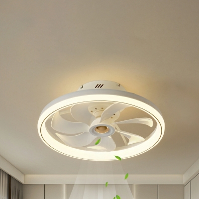Modern Simple Inverter Ceiling Fan Light Creative LED Ceiling Mounted Fan Light for Bedroom