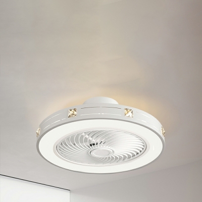 Nordic Minimalist Ceiling Mounted Fan Light Creative LED Fan Light for Bedroom