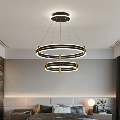 Nordic Ring Chandelier Fashion Multilayer LED Chandelier for Living Room