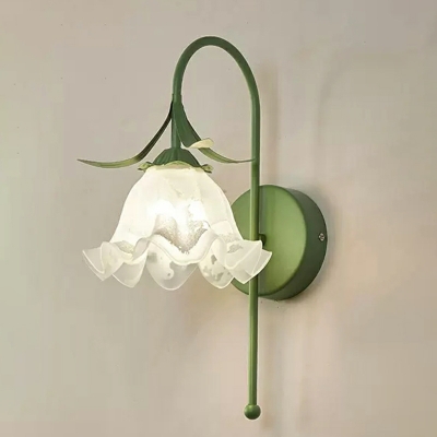 Nordic Romantic Flower Wall Lamp Creative Cream Style Acrylic Wall Lamp for Bedroom