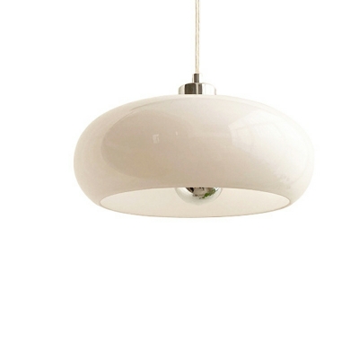 Oval Hanging Lamps Contemporary Style Ceiling Pendant Light Glass for Living Room